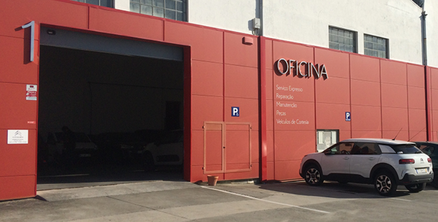 Fachada da Oficina Sacel Citroen em Torres Vedras